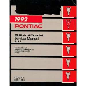  1992 Pontiac Grand Am Factory Service Manual (Book 1 