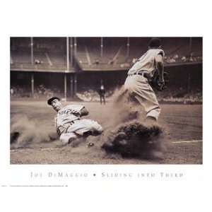  Joe DiMaggio Sliding Into Third by Bettmann Corbis 32x24 