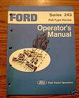 Ford Series 243 Disc Harrow Operators Owners Manual