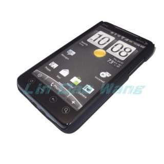   Rubber Case Back Cover + Screen Protector Film For Sprint HTC EVO 4G