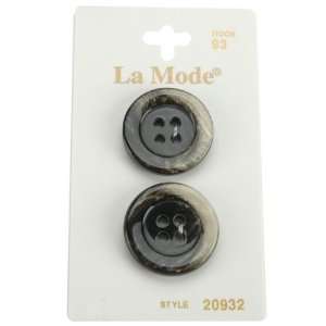  La Mode Black Tortoise 7/8 Inch 22mm Buttons