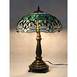 Tiffany style Blue Dragonfly Table Lamp  