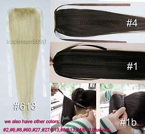 ponytails 16 100g multi mix colors 100% human hair clip extensions 