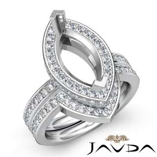56Ct Diamond Engagement Ring Marquise Bridal Set 18k  