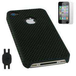 iPhone 4 Perforated Black 3 in 1Case Bundle  