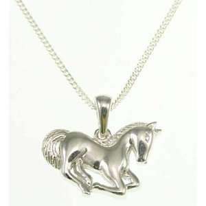   Sterling  Horse Pendant ( 0,70 ) and Chain (17,71 ) Jewelry