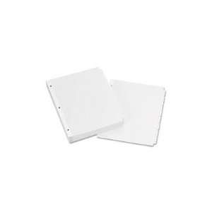  AVE11507   Recycled Plain 8 Tab White Dividers with White 
