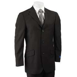 Billy London Mens Black Pinstripe Slim Fit Suit  
