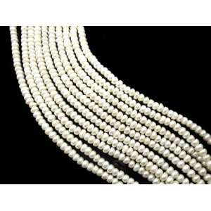  1 Strand / String of Lustrous Natural Half Round Pearls 