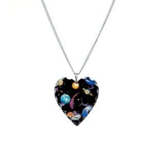  Necklace Heart Charm Solar System And Asteroids Artsmith Inc Jewelry