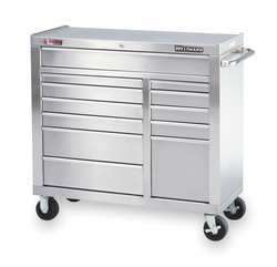 WESTWARD Stainless Steel Rolling Tool Cabinet with 12 Drawers.  