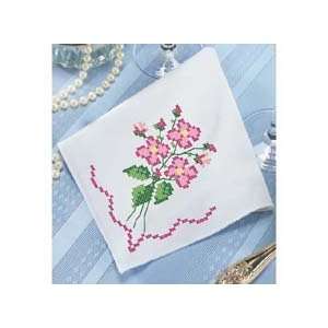  Pretty Pink Posies Handkerchief Arts, Crafts & Sewing