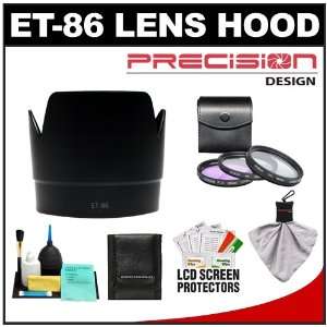 com Precision Design ET 86 Hard Lens Hood & 3 (UV/FLD/CPL) Filter Set 