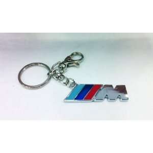  BMW M 3D Logo Chrome Keychain Holder with Clip Automotive