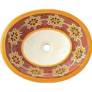    Ceramic Hand painted Mexican Bathroom Sink 