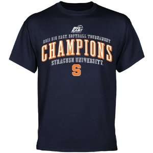 NCAA Syracuse Orange 2011 Big East Softball Champions T shirt   Navy 