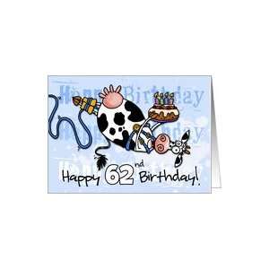  Bungee Cow Birthday   62 years old Card Toys & Games
