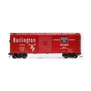  0557 1 O Atlas 40 Sliding Door Box Car Burlington #63662 