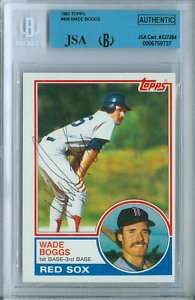 WADE BOGGS 1983 83 TOPPS RC ROOKIE AUTO JSA / BECKETT  