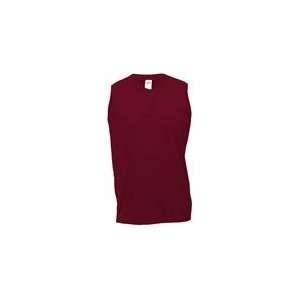  Soffe Ladies Sleeveless Maroon Two Button Henley 2XL 
