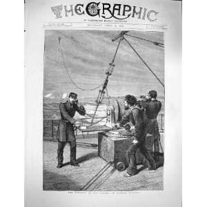    1878 Warfare Aerial Battery Navy Ship War Fine Art
