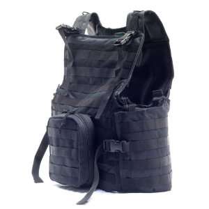  Gen X MOLLE Modular Tactical Vest System   Black   Sports 