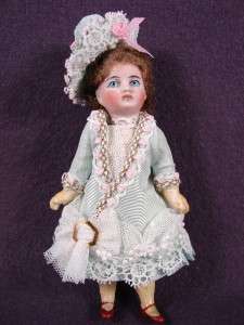   German Bisque Head Mignonette Dollhouse Doll Carol H. Straus  