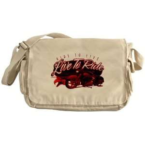    Khaki Messenger Bag Live to Ride Ride to Live 