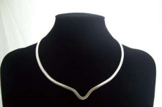 Sizes Silver Notched Choker Collar Necklace Wires  