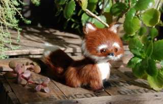 Brown Fox Rare Furry Animal Figurine Collectors Item  