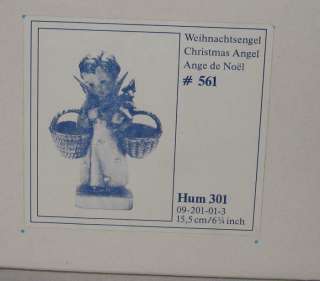HUMMEL GOEBEL CHRISTMAS ANGEL FIGURINE 301 MIB TMK 6 TMK6  