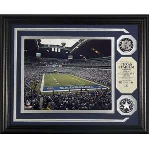 Dallas Cowboys Texas Stadium Photomint with 2 24KT Gold Coins  