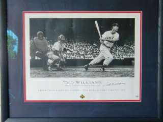 Ted Williams Boston Red Sox Signed Upper Deck Litho  