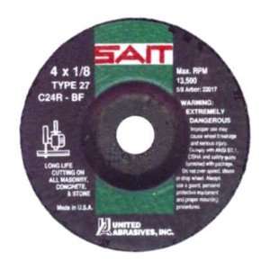  SAIT 22017 Type 27 4 by 1/8 by 5/8 C24R Cutting Wheel, 25 
