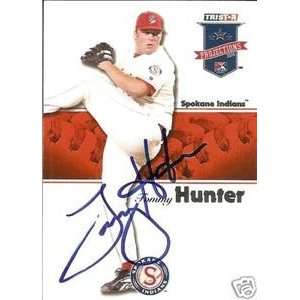 Tommy Hunter Signed 2008 Projections Card Texas Rangers  