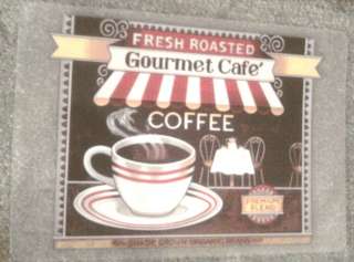 Fresh Roasted Coffee Gourmet Cafe Vinyl Table Placemats 4pc  