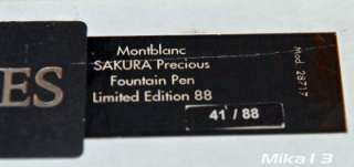 SAKURA LIMITED EDITION MONTBLANC PEN 18K ROSE GOLD EDITION # 41/88 NEW 