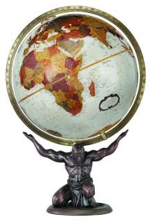 Replogle 12 Atlas World Globe, Bronze Metallic, Full Meridian  