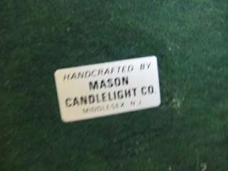 RARE OLD VINTAGE MASON CANDLELIGHT CO. MIDDLESEX, NJ, CANDLE HOLDER 