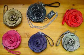 NEW Noelle Flower Clutch Handbags ~ 6 Different Colors ~  