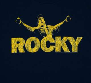 Rocky Balboa Vintage Style Distressed Logo Movie T Shirt Tee  