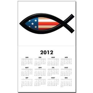  Calendar Print w Current Year US Christian Fish Ichthys 