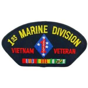 1st Marine Division Vietnam Veteran Hat Patch 2 3/4 x 5 1 