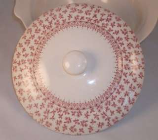 English Ironstone PROVENCE RED Round Covered Vegetable Bowl A+  