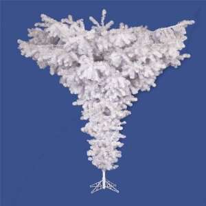 Pre Lit Crystal White Upside Down Artificial Christmas Tree 