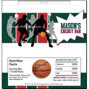 Milwaukee Bucks Colored Basketball Candy Bar Wrapper 
