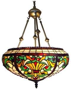 Victorian Stained Glass Hanging Pendant Ceiling Light Fixture 16 Lamp 
