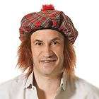Adults Party Fancy Dress Scottish Beret With Red Hair