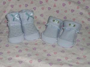Adorable Baby Booties BABY BLUE Newborn Size  