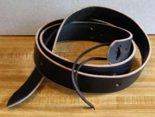 LONG Amish made Latigo Leather Cinch Strap in BLACK  